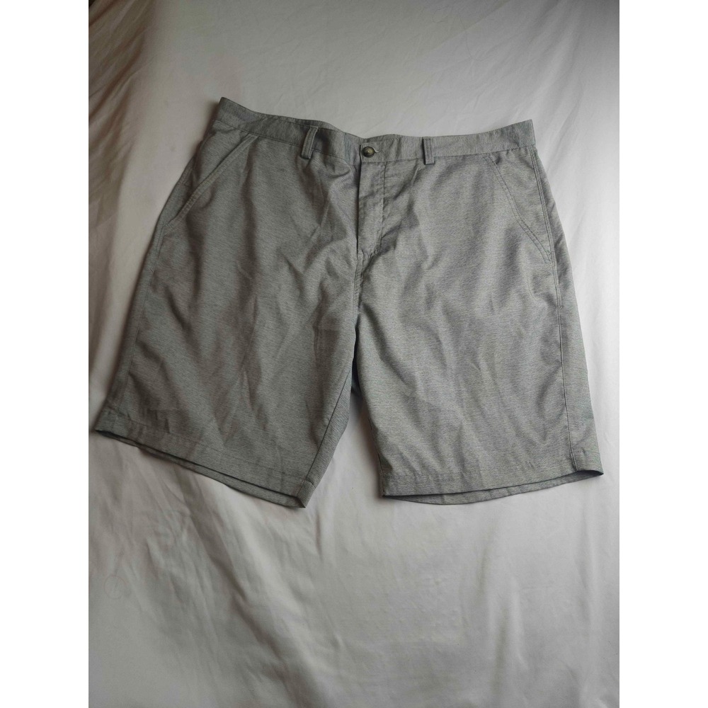 Arnold Palmer Mens Heathered Grey Performance Golf‎ Shorts Size 40 Flat Front